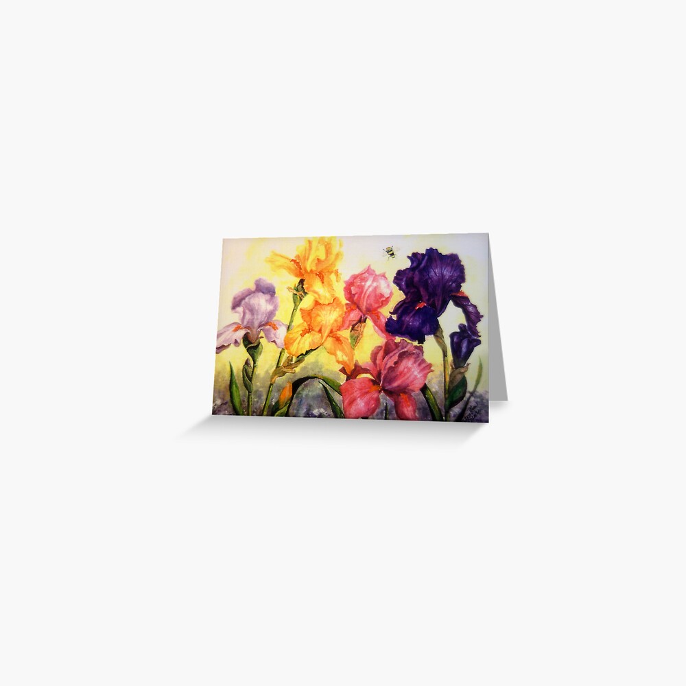 Glorious Irises Greeting Card