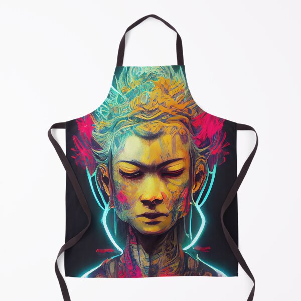 Item preview, Cyberpunk Buddha with neon colors designed and sold by pcusine.