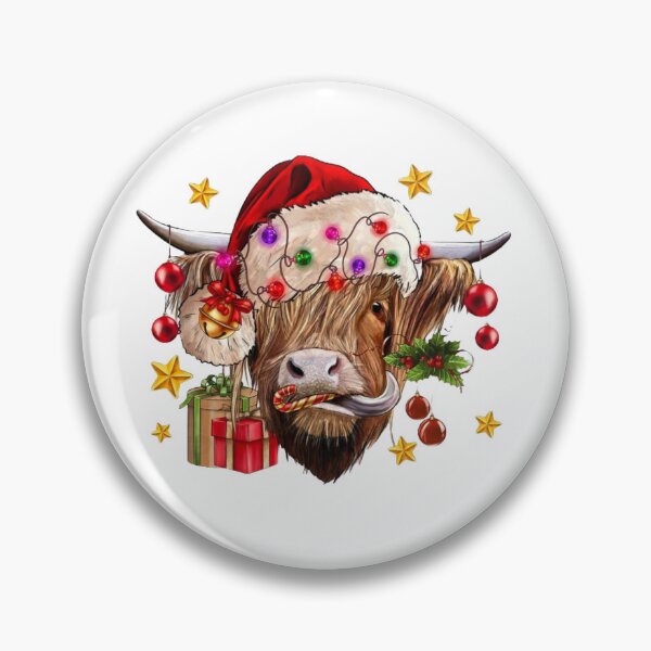 Artikelvorschau, Kopie von Christmas Highland Cow Mooie Christmas Farm entworfen und verkauft von Sophistical.