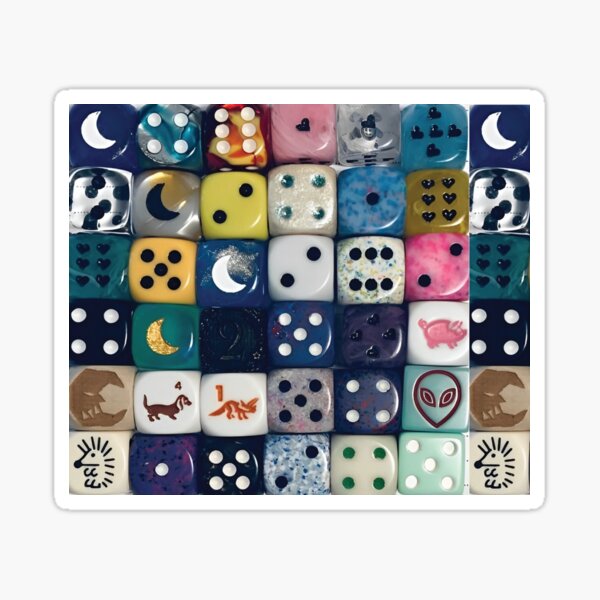 "Rolled Dice" Sticker for Sale by zarinestore Redbubble