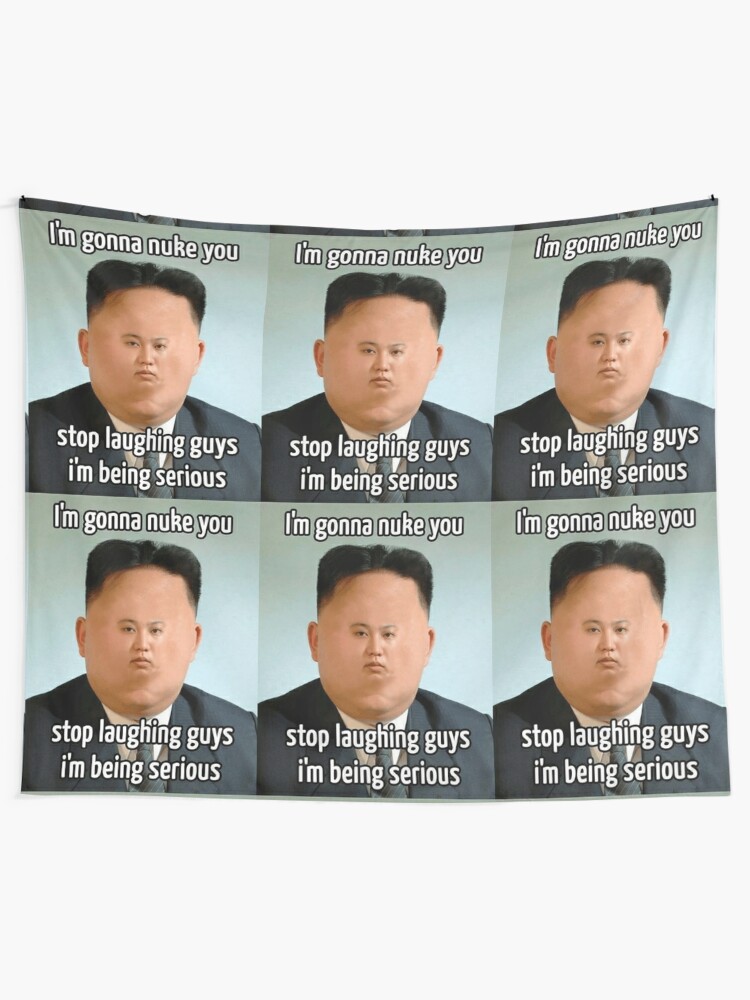 Kim Jong Un Meme Wandbehang Von Memesense Redbubble