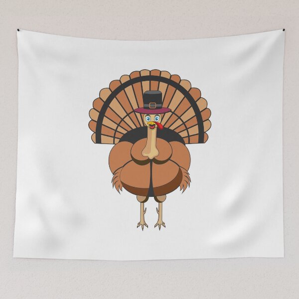 Item preview, Turkey bird - cute cartoon Sticker Design/Redbubble designed and sold by bluehatgraphics.