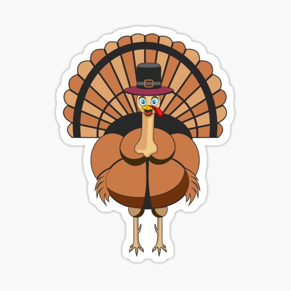 "Turkey bird cute cartoon Sticker Design/Redbubble" Sticker for Sale