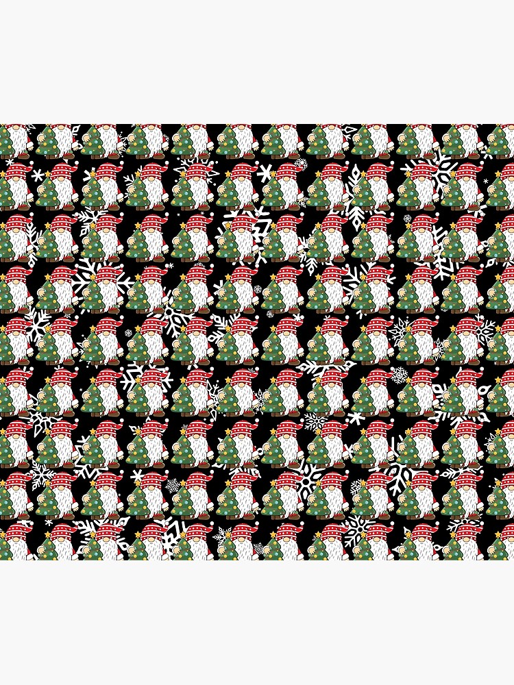 Disover Santa holding a Christmas tree pattern Throw Blanket