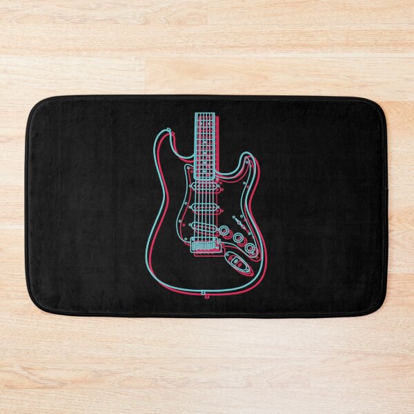 Item preview, 3d S-Style Electric Guitar Body Outline Pullover Hoodie designed and sold by lillakroetzsh.