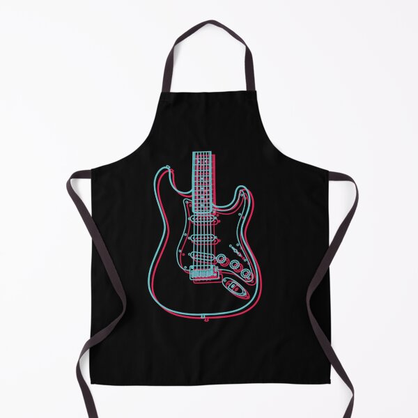 Item preview, 3d S-Style Electric Guitar Body Outline Pullover Hoodie designed and sold by lillakroetzsh.