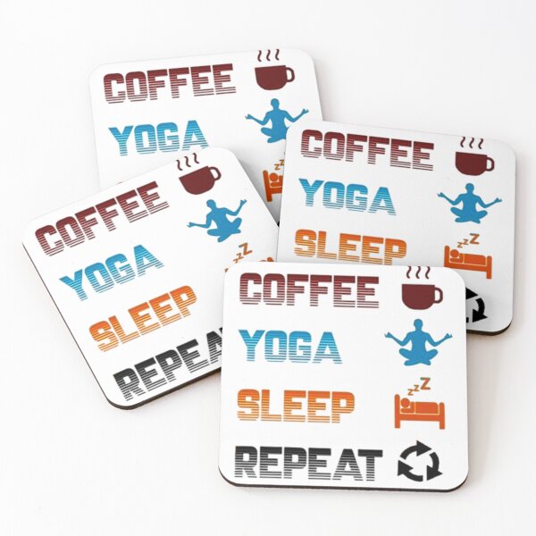 Item preview, Coffee yoga sleep repeat designed and sold by Handrixx.