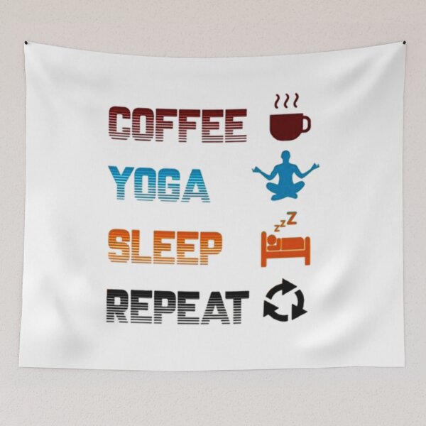 Item preview, Coffee yoga sleep repeat designed and sold by Handrixx.