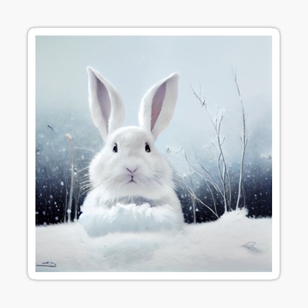 Item preview, A white rabbit designed and sold by MondoFantasIA.