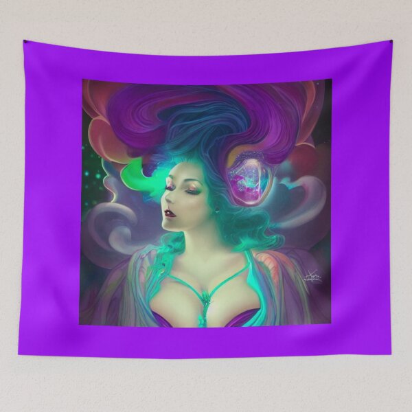 Item preview, Psychedelic woman and vapors designed and sold by dwhowe.