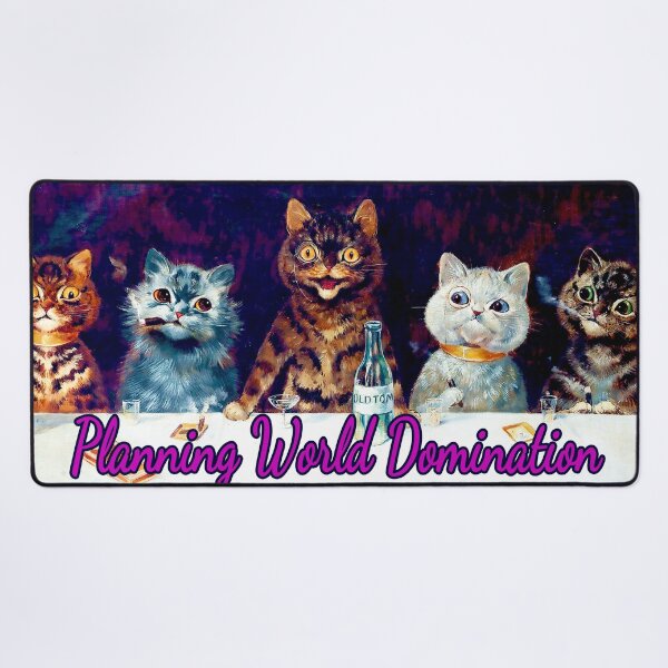 Item preview, Planning World Domination, Meeting by Louis Wain designed and sold by KellysComColors.