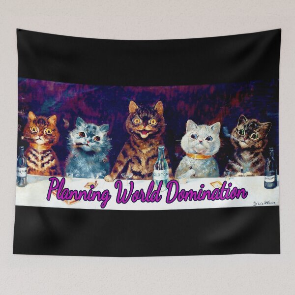 Item preview, Planning World Domination, Meeting by Louis Wain designed and sold by KellysComColors.