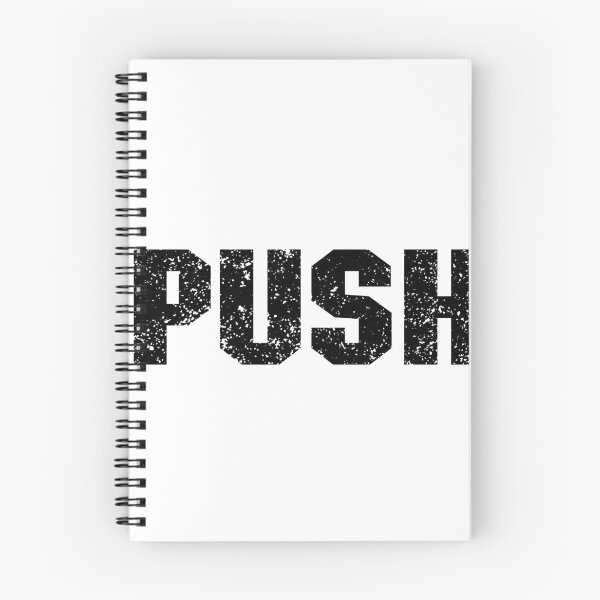 Item preview, Push word in black distressed design designed and sold by WhateverStudio.