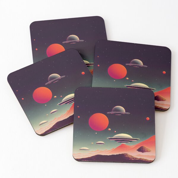 Artikelvorschau, Retro-UFOs entworfen und verkauft von Foodcolored.
