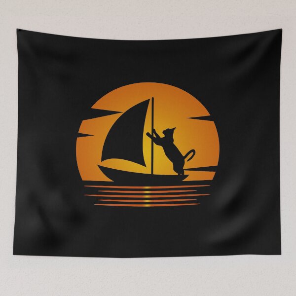 Item preview, Cat Looking At Sunset, Sea Lovers designed and sold by OB-Store.