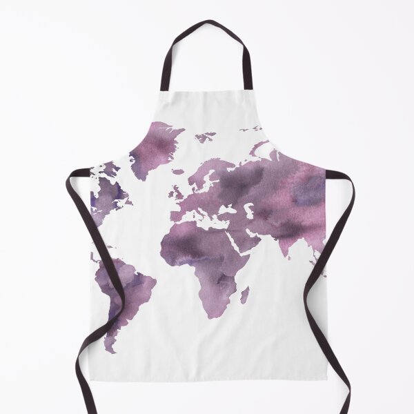 Item preview, Watercolor Map Of The World Silhouette PNG Design III designed and sold by Irina Sztukowski.