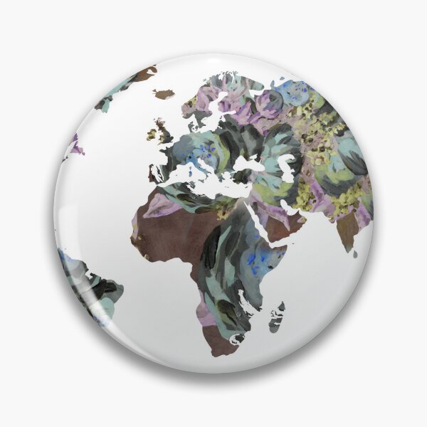 Item preview, Watercolor Map Of The World Silhouette PNG Design V designed and sold by Irina Sztukowski.
