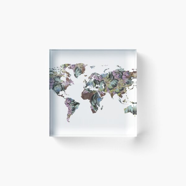 Item preview, Watercolor Map Of The World Silhouette PNG Design V designed and sold by Irina Sztukowski.