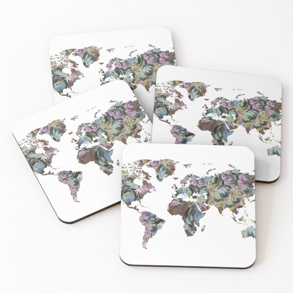 Item preview, Watercolor Map Of The World Silhouette PNG Design V designed and sold by Irina Sztukowski.
