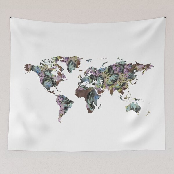 Item preview, Watercolor Map Of The World Silhouette PNG Design V designed and sold by Irina Sztukowski.