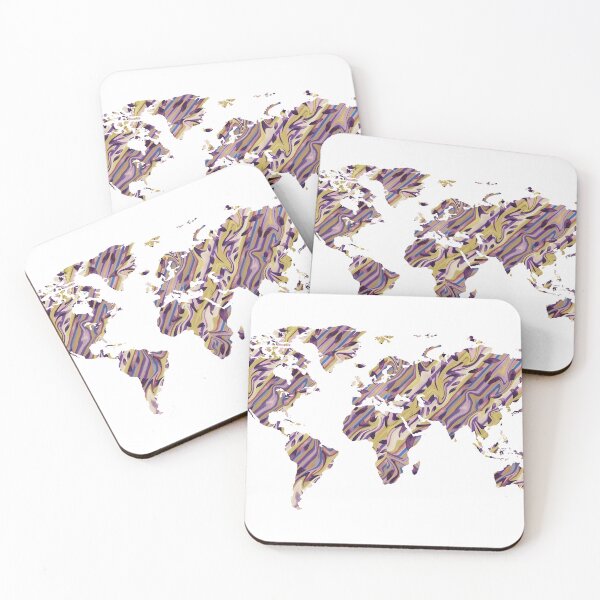 Item preview, Watercolor Map Of The World Silhouette PNG Design VI designed and sold by Irina Sztukowski.