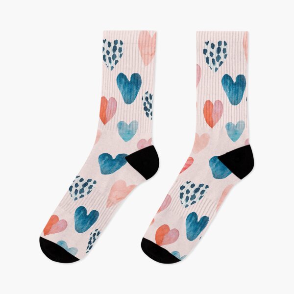 Item preview, Watercolor Love - Hearts in Peach designed and sold by TheMirwoForest.