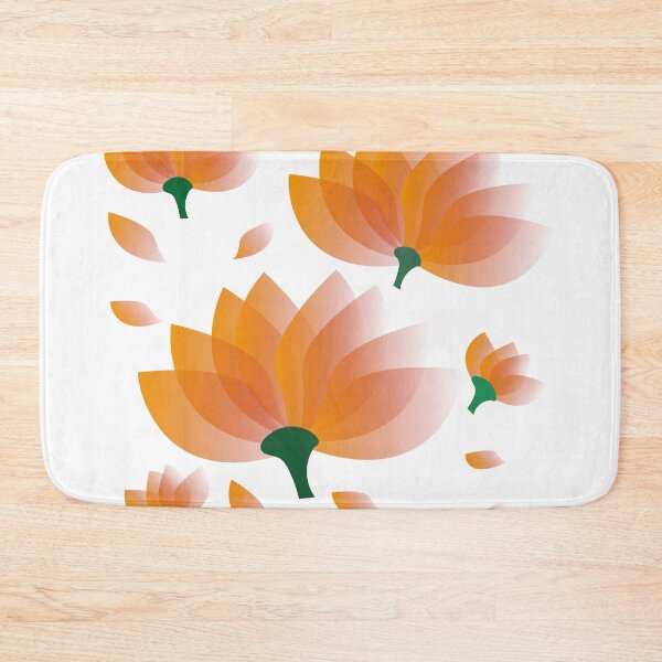 Item preview, Flor laranja pétalas soltas caule verde designed and sold by GirlaineSQ.