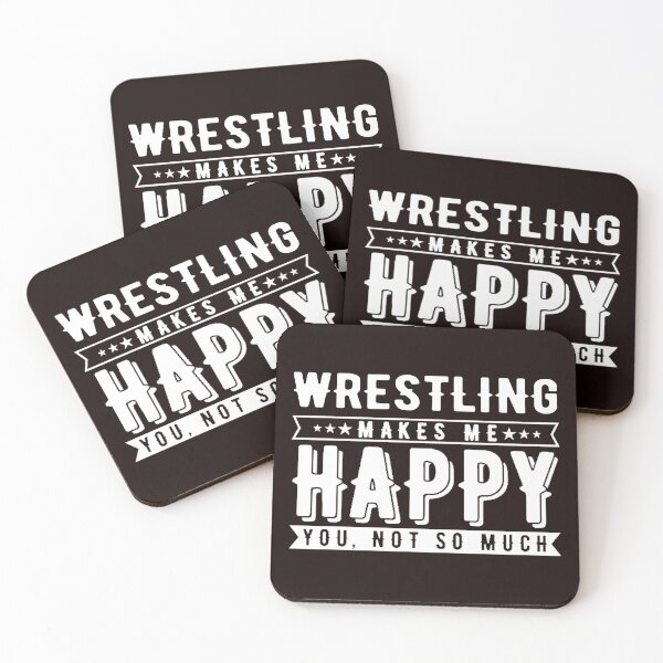 Item preview, Wrestling Makes Me Happy, Funny Martial  Arts designed and sold by Aerial Addicts.