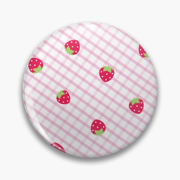 Artikelvorschau, Rosa Gingham-Erdbeer-Picknick entworfen und verkauft von GlitterBones.