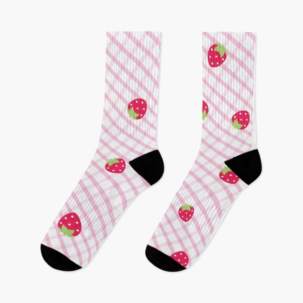 Artikelvorschau, Rosa Gingham-Erdbeer-Picknick entworfen und verkauft von GlitterBones.
