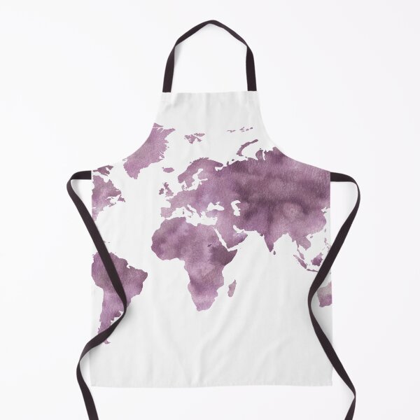 Item preview, Watercolor Map Of The World Silhouette PNG Design VII designed and sold by Irina Sztukowski.