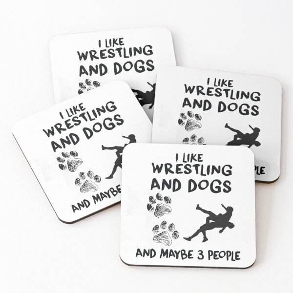 Item preview, I Like Wrestling And Dogs, Funny Martial  Arts designed and sold by Aerial Addicts.