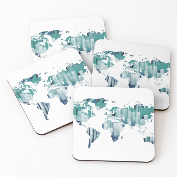 Item preview, Watercolor Map Of The World Silhouette PNG Design IX designed and sold by Irina Sztukowski.