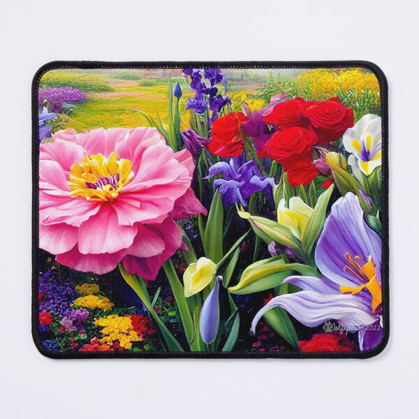 Item preview, MidJourney AI Multicolor Flowers designed and sold by wolfepaw.