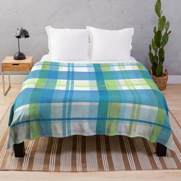 Artikelvorschau, Madras Plaid Grün und Blau entworfen und verkauft von ImagineThatNYC.