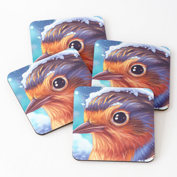 Item preview, Cutedom - Robin With Snow On Head designed and sold by RaynbowCute.