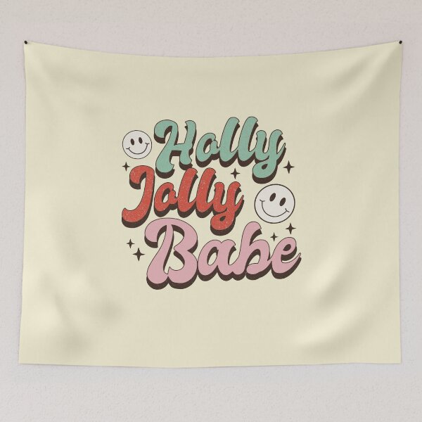 Item preview, Holly jolly babe retro Christmas vintage designs designed and sold by DesignsbyMona.