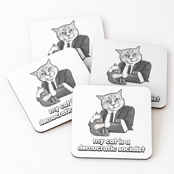 Item preview, My Cat Is A Democratic Socialist Kittens meme designed and sold by Man Of Pixels.