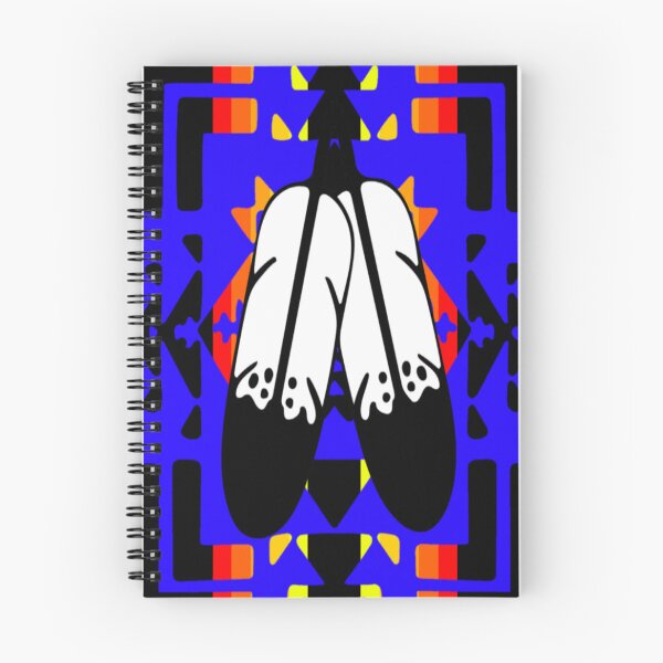 Item preview, Blue / Fire Color / Black Double Feather Native Blanket Print designed and sold by JMWCD.