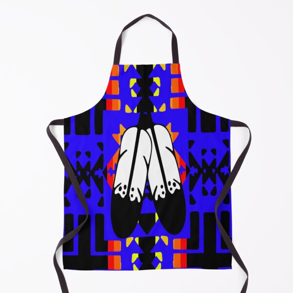 Item preview, Blue / Fire Color / Black Double Feather Native Blanket Print designed and sold by JMWCD.