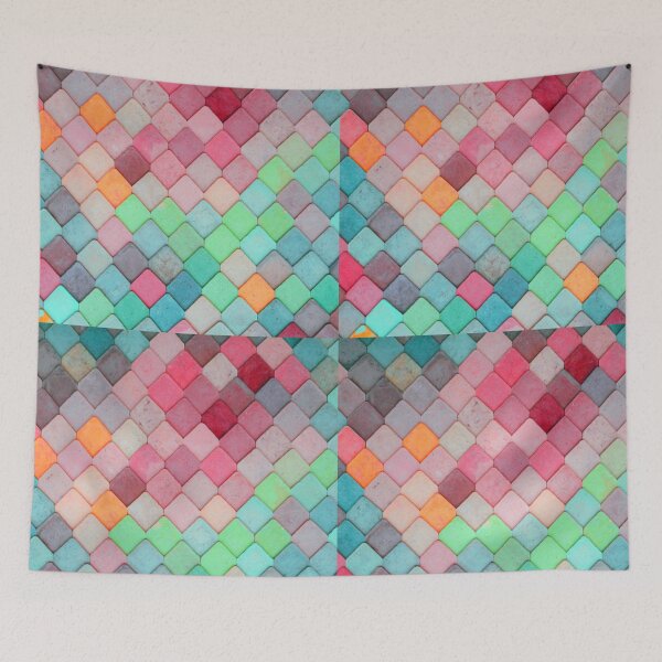 Item preview, Blue and Pink Diamond Tile Design designed and sold by designlee.