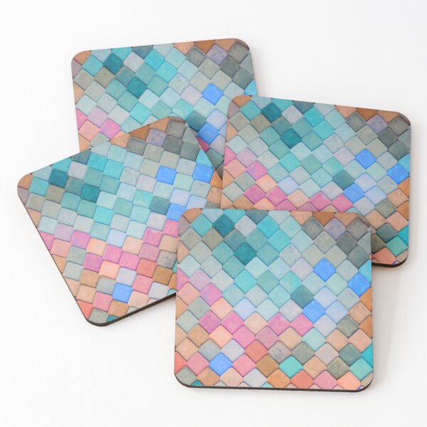 Item preview, Blue multicolor Diamond Tile Design designed and sold by designlee.
