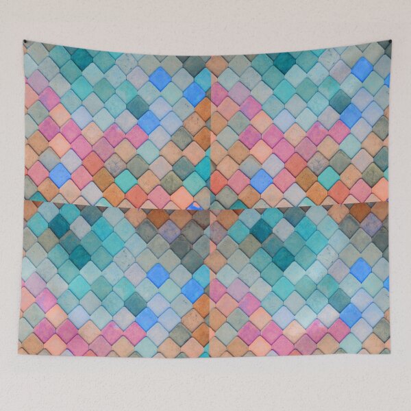 Item preview, Blue multicolor Diamond Tile Design designed and sold by designlee.
