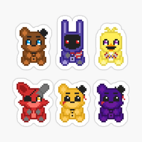 FNAF 2 Withered Animatronic Sticker Pack | Sticker