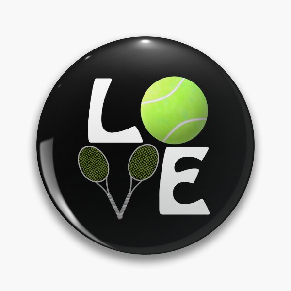 Item preview, Tennis Love with Ball and Rackets for Players and Fans (White Letters) designed and sold by ArtByLM.