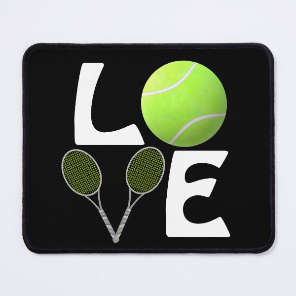 Item preview, Tennis Love with Ball and Rackets for Players and Fans (White Letters) designed and sold by ArtByLM.