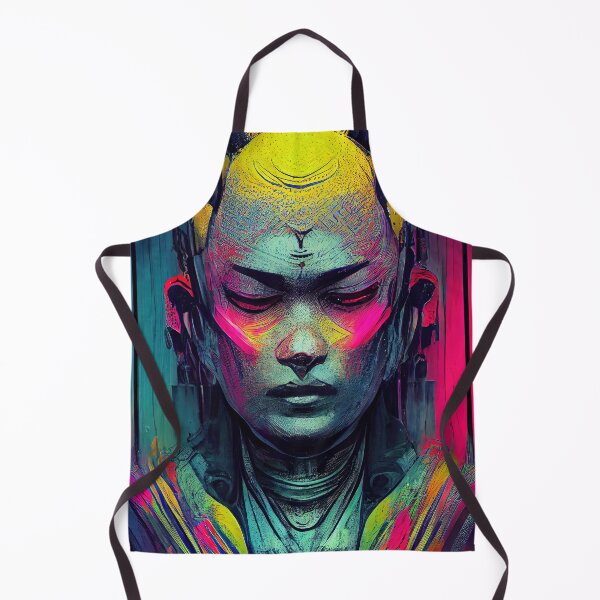 Item preview, Cyberpunk Buddha with neon colors designed and sold by pcusine.