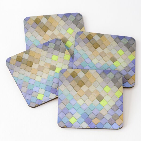 Item preview, Blue-Brown multicolor Diamond Tile Design designed and sold by designlee.