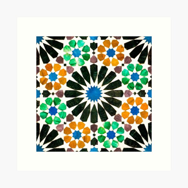 Alhambra tessellation Art Print