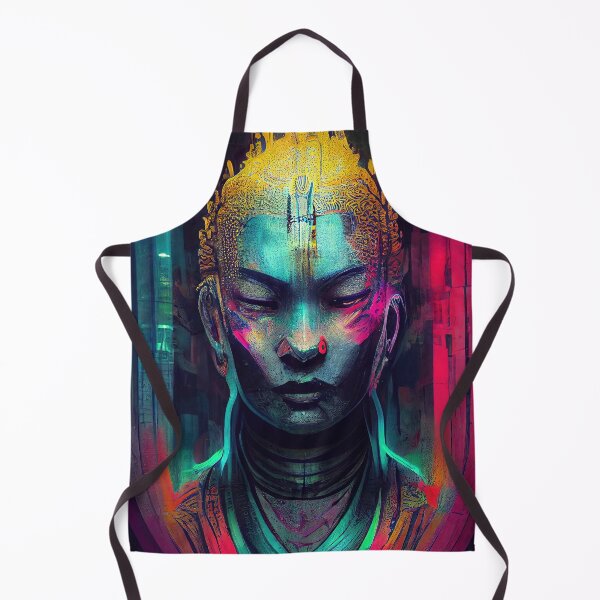 Item preview, Cyberpunk Buddha with neon colors designed and sold by pcusine.